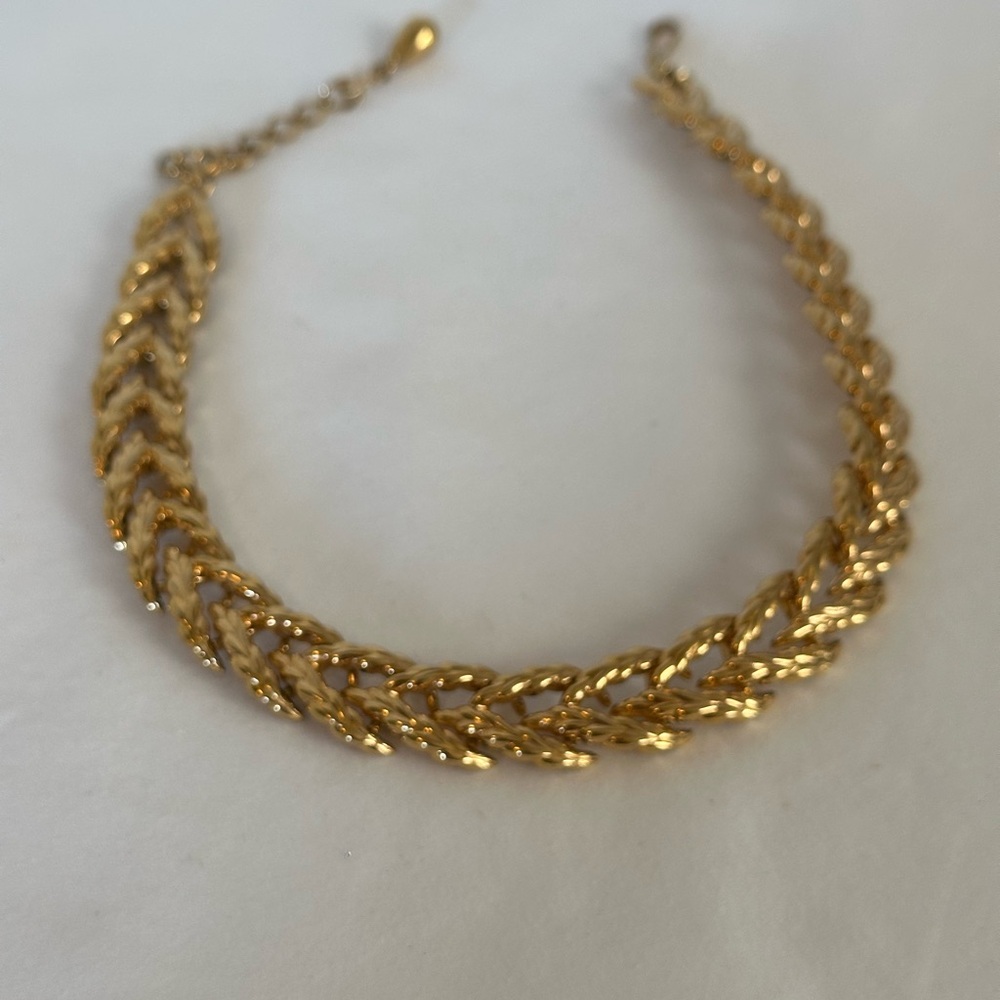 Vintage Elegant Gold Chain Necklace 16” w/3”extender
